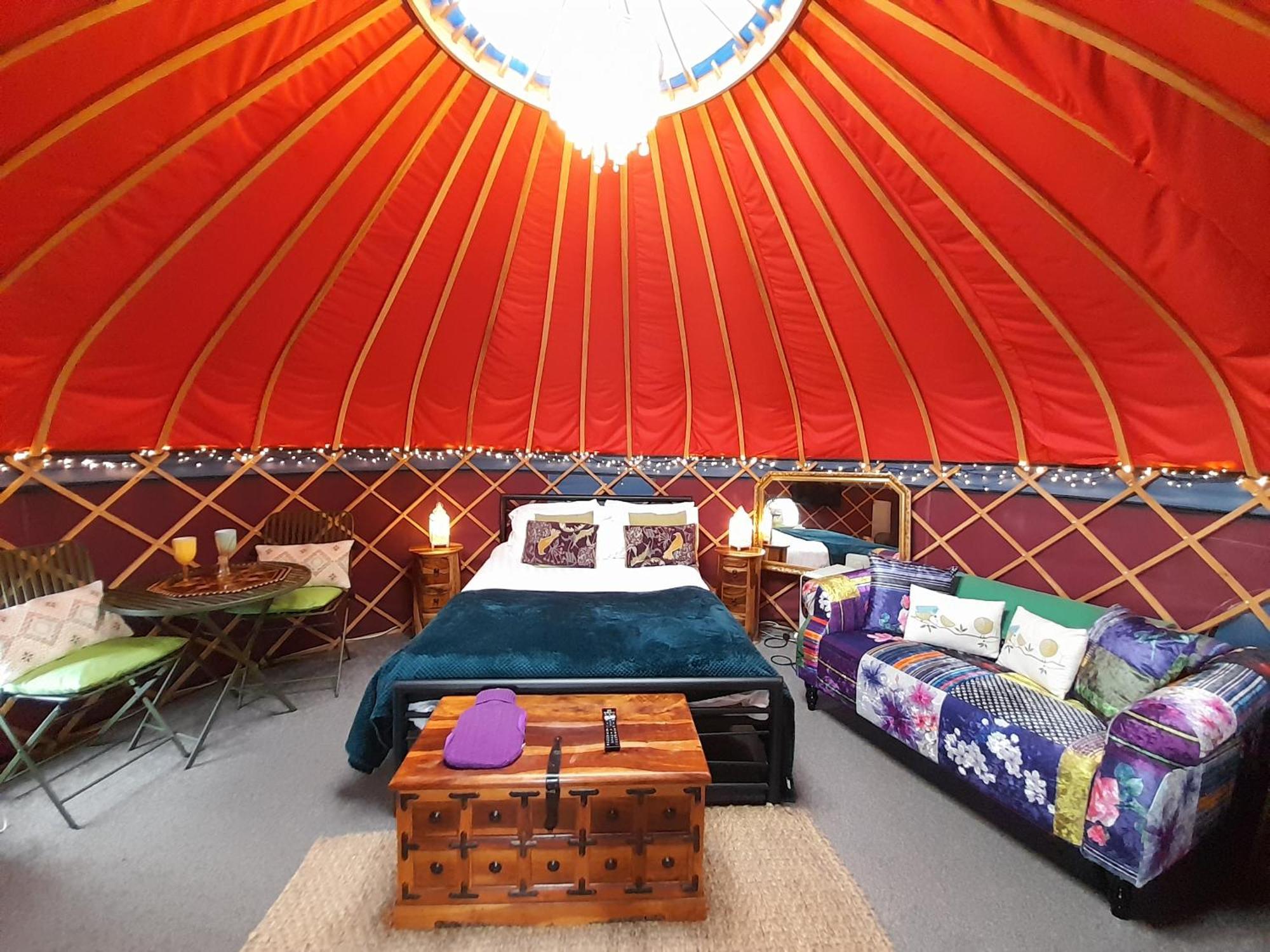 ווסטון סופר מארה Orchard View Yurt & Hot Tub Somerset מראה חיצוני תמונה